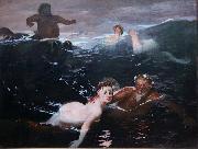 Arnold Bocklin The Waves (mk09) Sweden oil painting reproduction